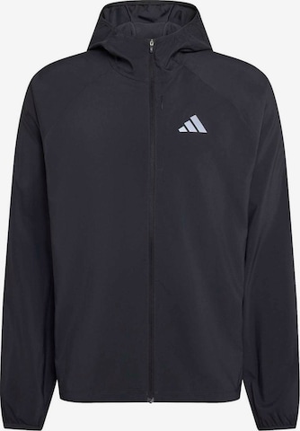 ADIDAS PERFORMANCE Μπουφάν άσκησης 'Adi365 Running Essentials' σε μαύρο: μπροστά