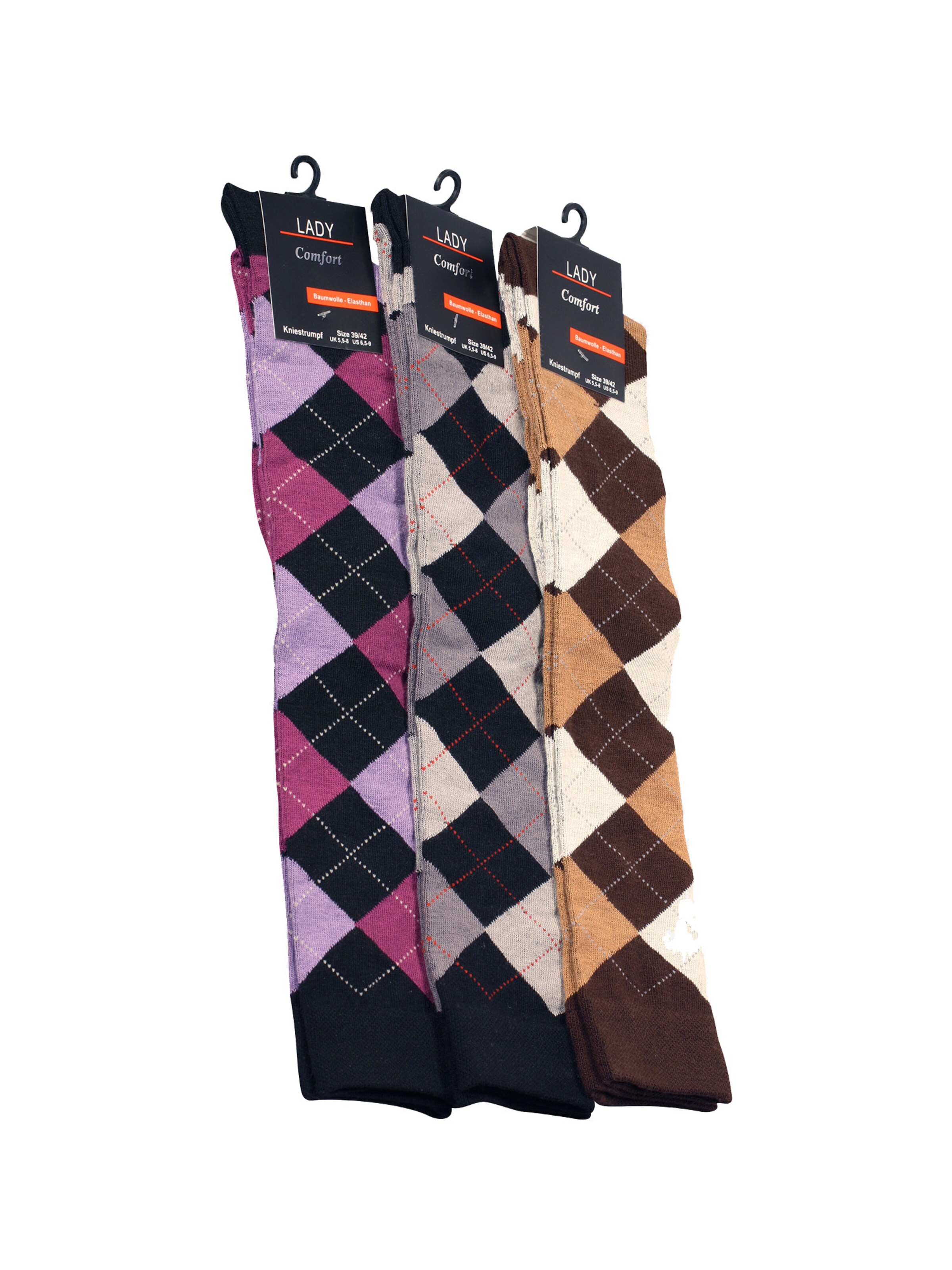 Chaussettes montantes Yenita en marron