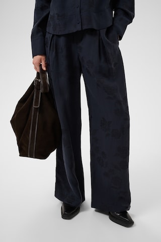 Part Two - Pierna ancha Pantalón 'Cathleen' en azul: frente