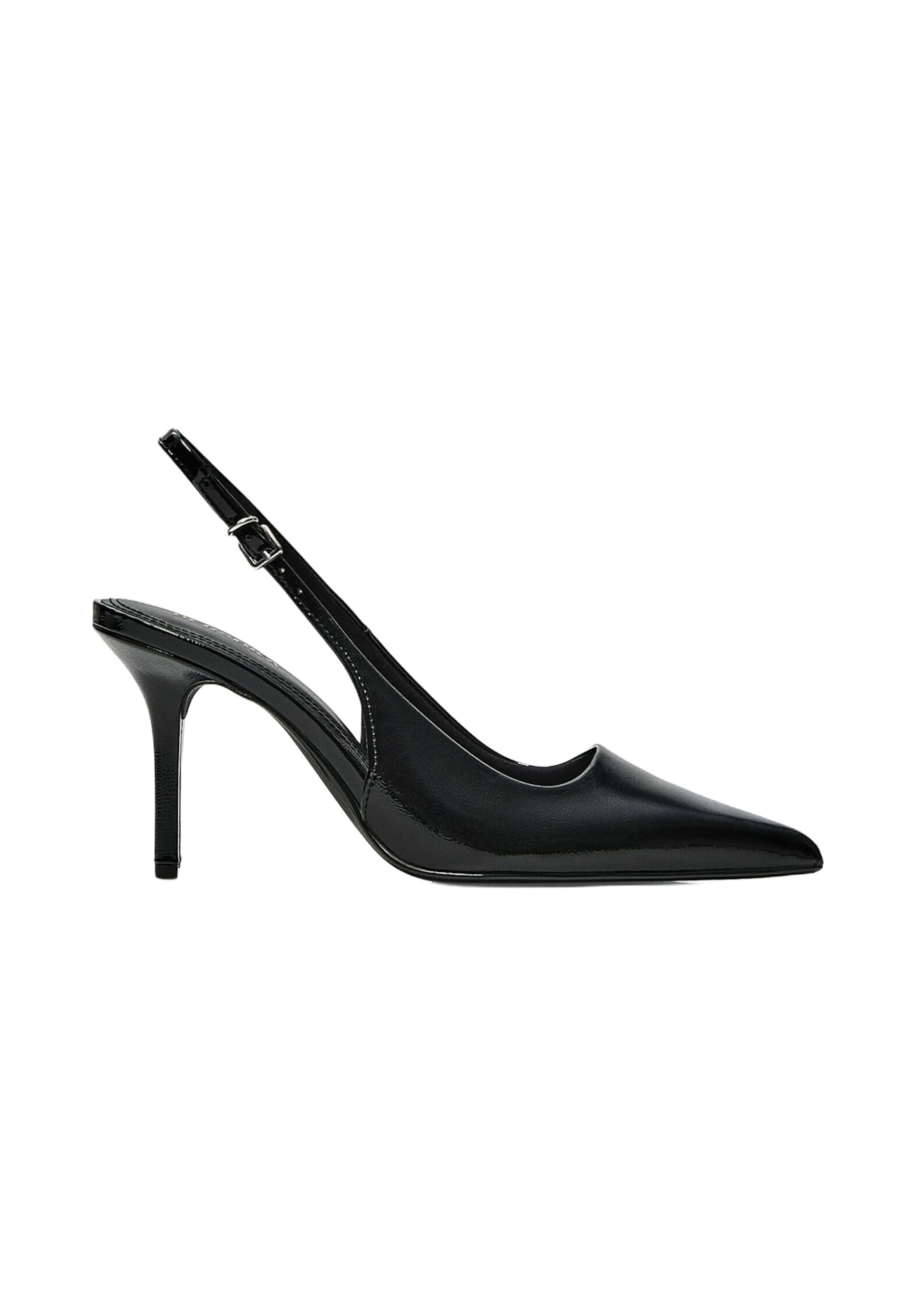 Décolleté sling di Bershka in nero: frontale
