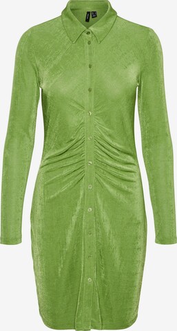 VERO MODA - Vestido camisero 'SLINKY' en verde: frente