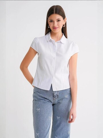 MixRay Bluse in Weiß