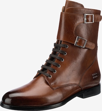 MELVIN & HAMILTON Lace-Up Ankle Boots 'Susan' in Brown: front