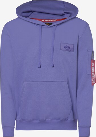 ALPHA INDUSTRIES Sweatshirt in Lila: voorkant