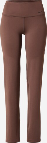 NIKE Regular Workout Pants 'Power Classic' in Brown: front