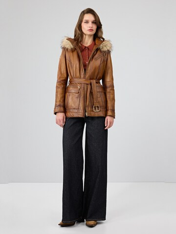 Derimod Between-season jacket 'Donatella' in Brown