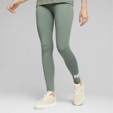 PUMA - Skinny Calças de desporto em verde: frente