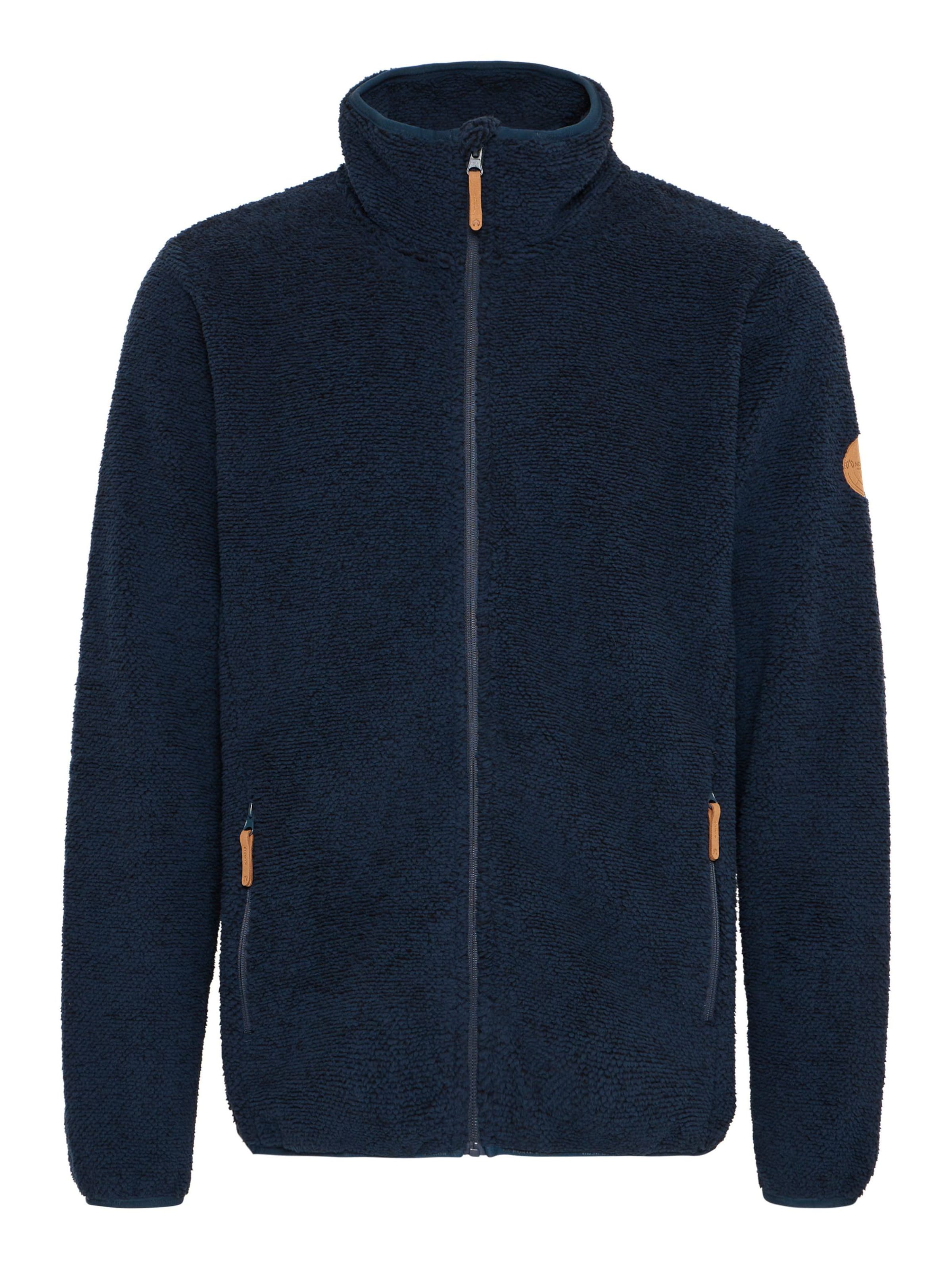 North Bend Fleecejacke 'Steve' in Blau: Vorderseite