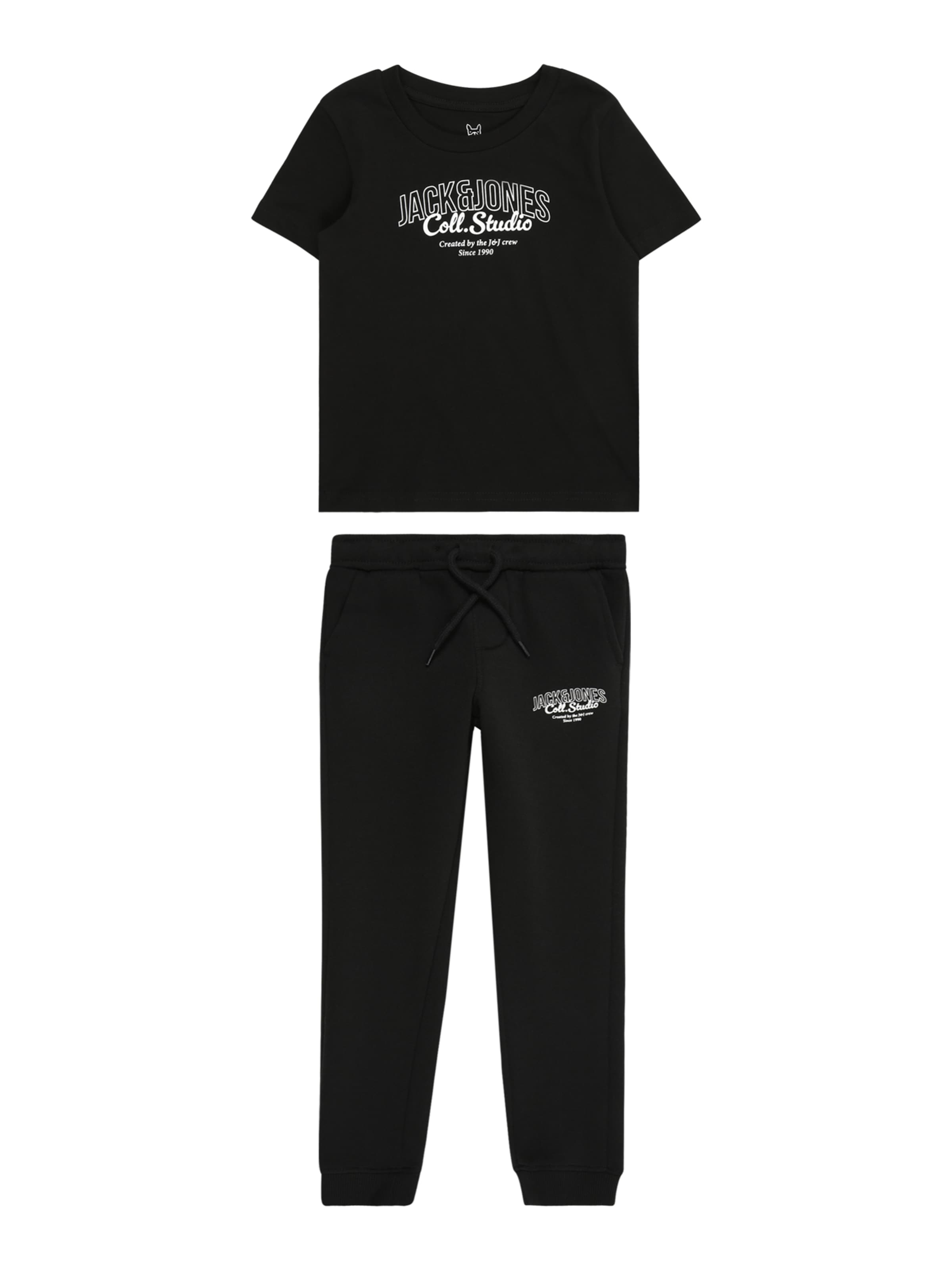 JACK & JONES MINI Joggingpak 'JJMakoto' in Zwart: voorkant