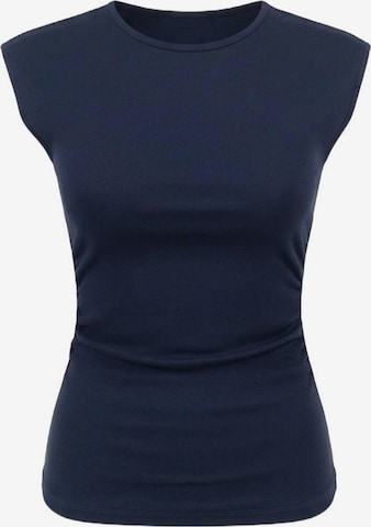 No Matter What Top in Blue: front