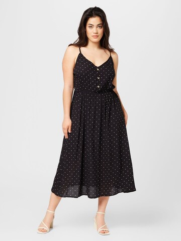 Robe 'Jasmin' ABOUT YOU Curvy en noir : devant