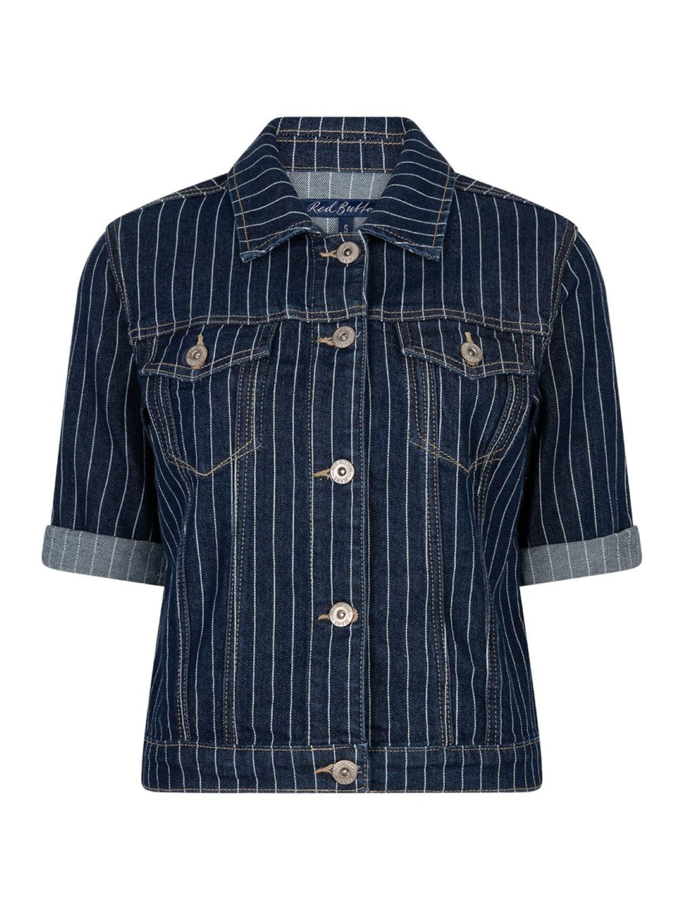 Red Button Blazers 'Red Button Jackie Pinstripe' in Blauw: voorkant