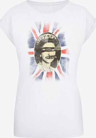 F4NT4STIC Shirt 'Sex Pistols God Save The Queen' in White: front