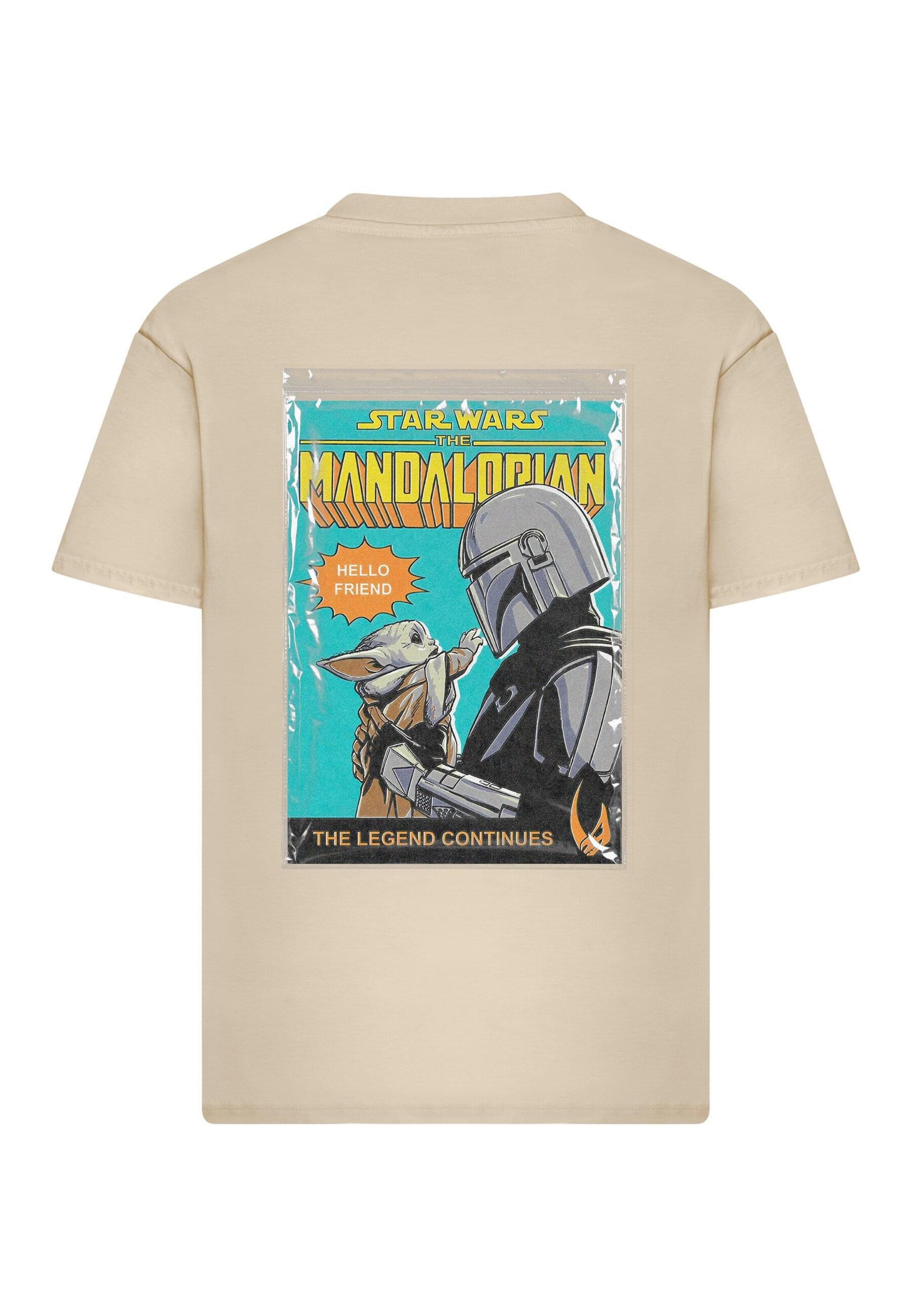 T-Shirt 'Star Wars Mandalorian Magazine Cover 1' Merchcode en blanc