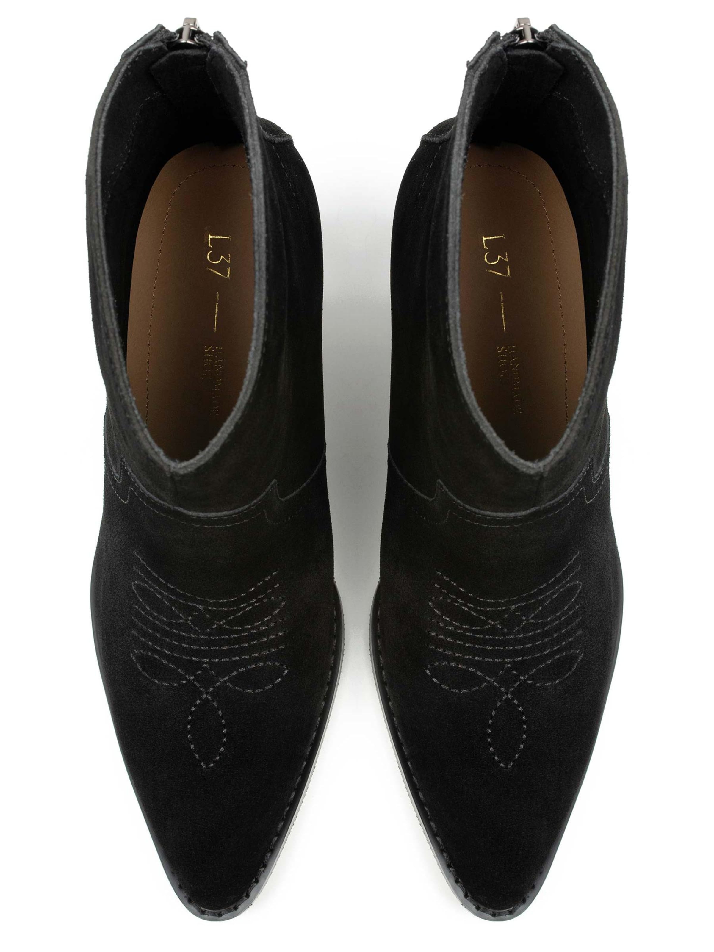 L37 HANDMADE SHOES Ankelstøvler i sort, Produktvisning