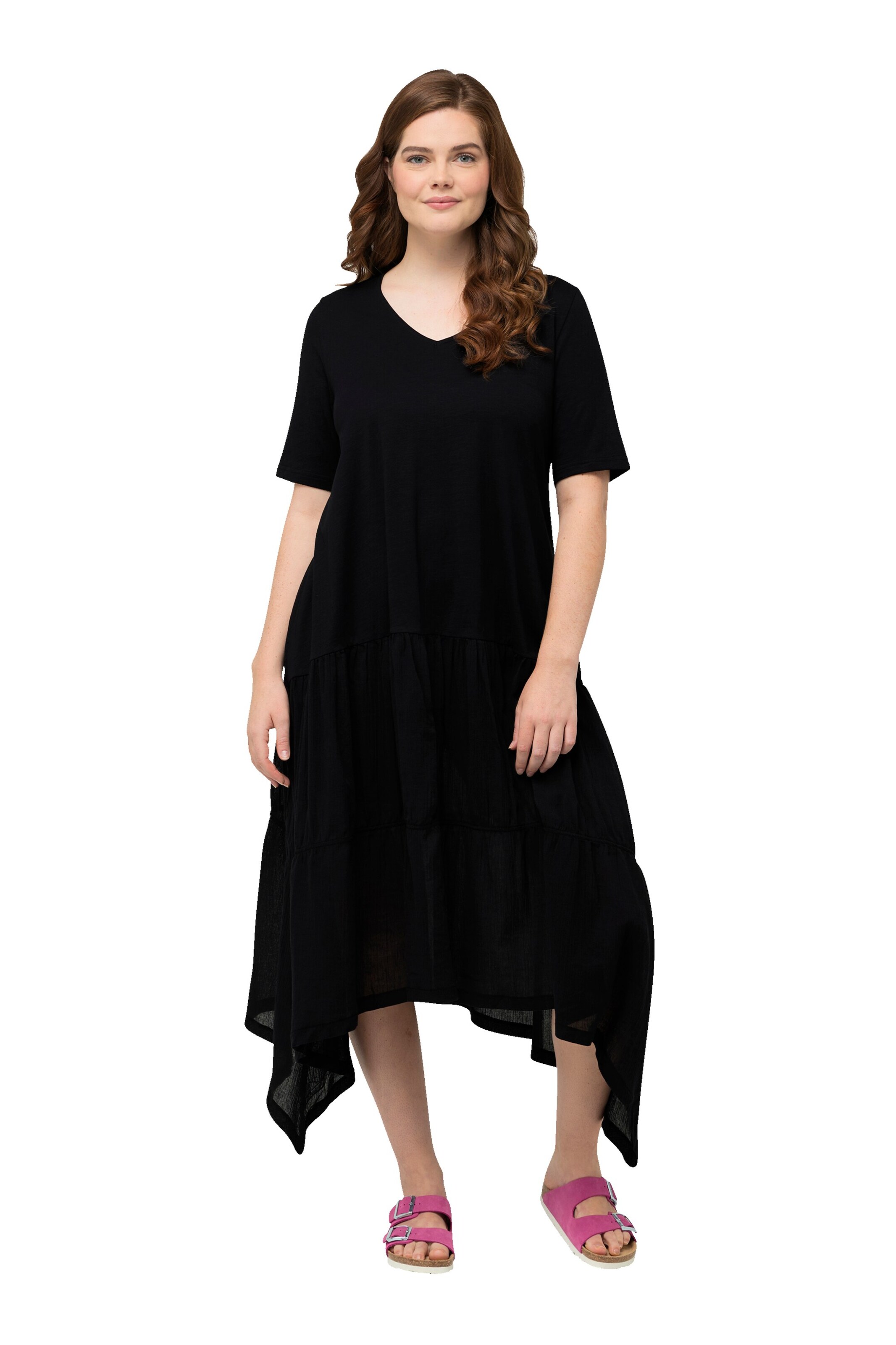 Ulla Popken Kleid in Schwarz: Vorderseite