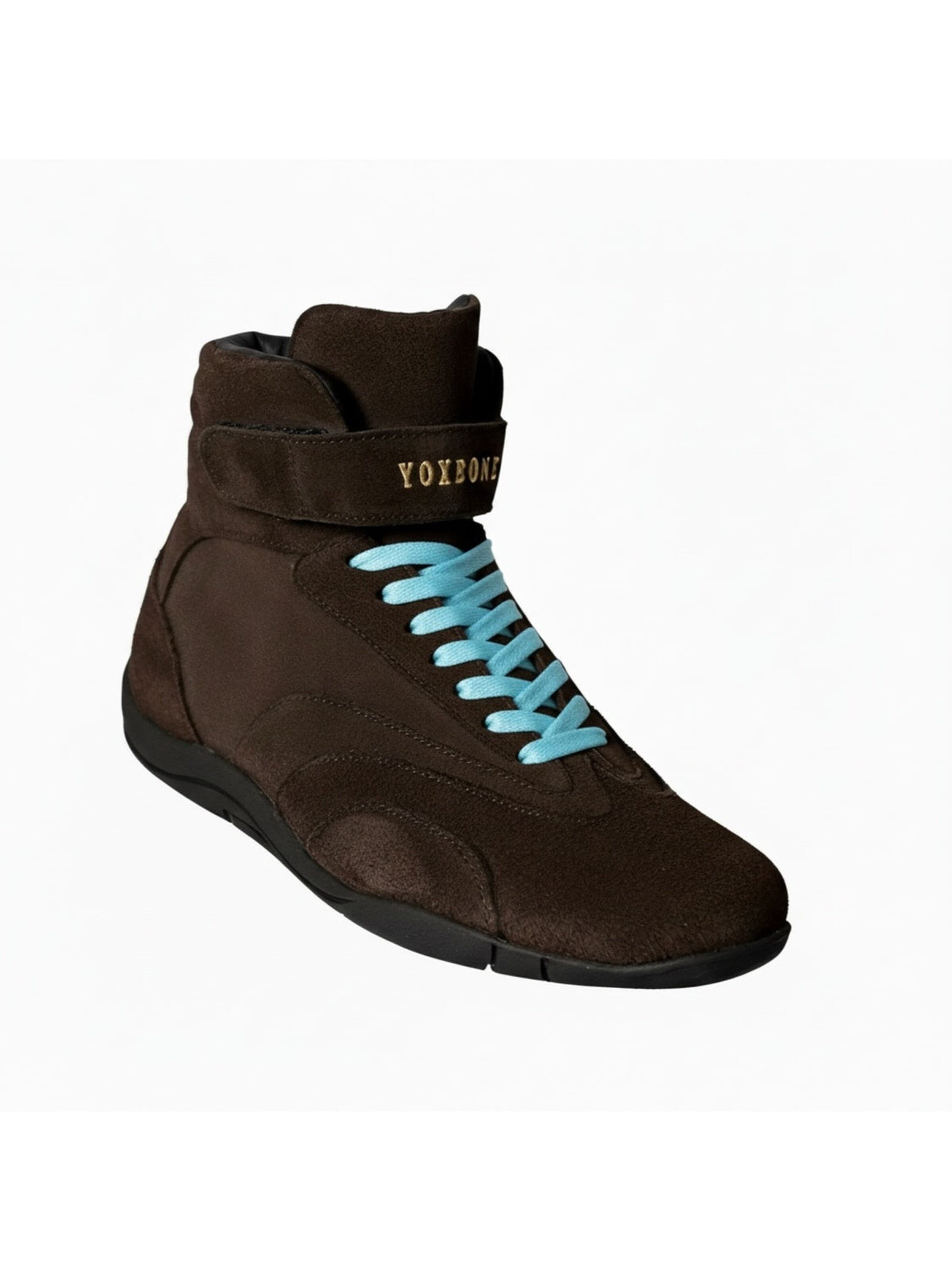 Baskets hautes 'Pat Moss Boots' Yoxeone en marron : devant