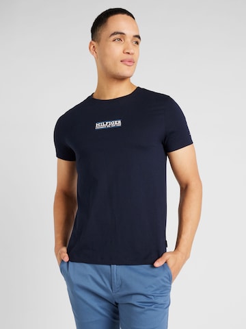 T-Shirt TOMMY HILFIGER en bleu : devant