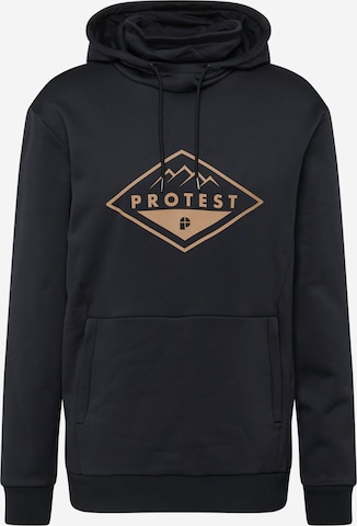 PROTEST Athletic Sweatshirt 'ISSYK' in Black: front