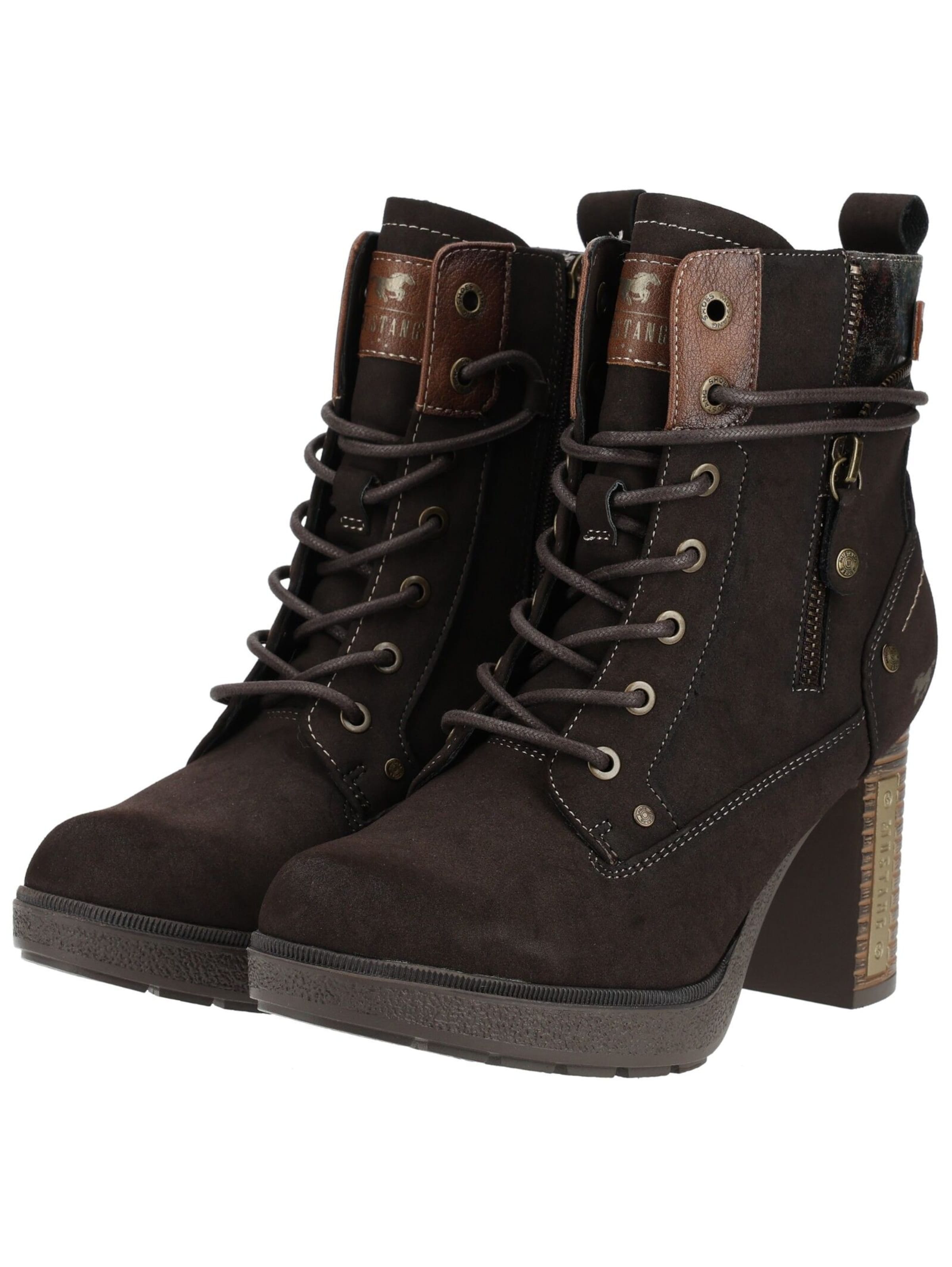 Bottines à lacets MUSTANG en marron