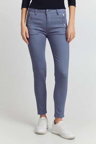 Fransa Slimfit Jeans in Blauw: voorkant