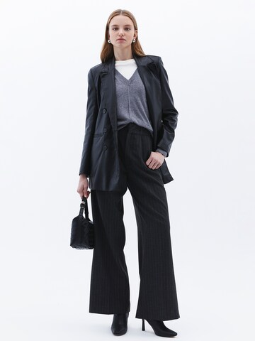 Wide Leg Pantalon à pince OXXO en noir