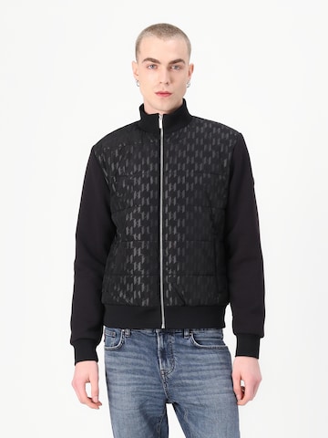 Veste de survêtement Karl Lagerfeld en noir : devant
