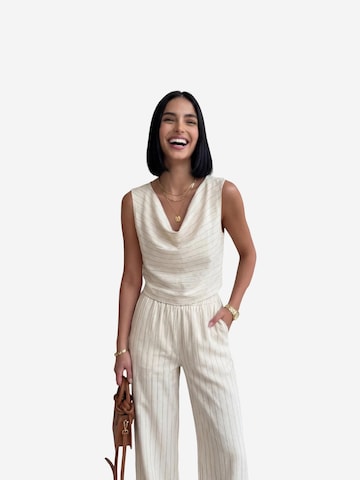 Pantalons de tailleur My fashion en blanc