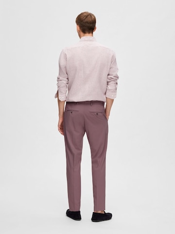 SELECTED HOMME Slim fit Pleated Pants in Pink