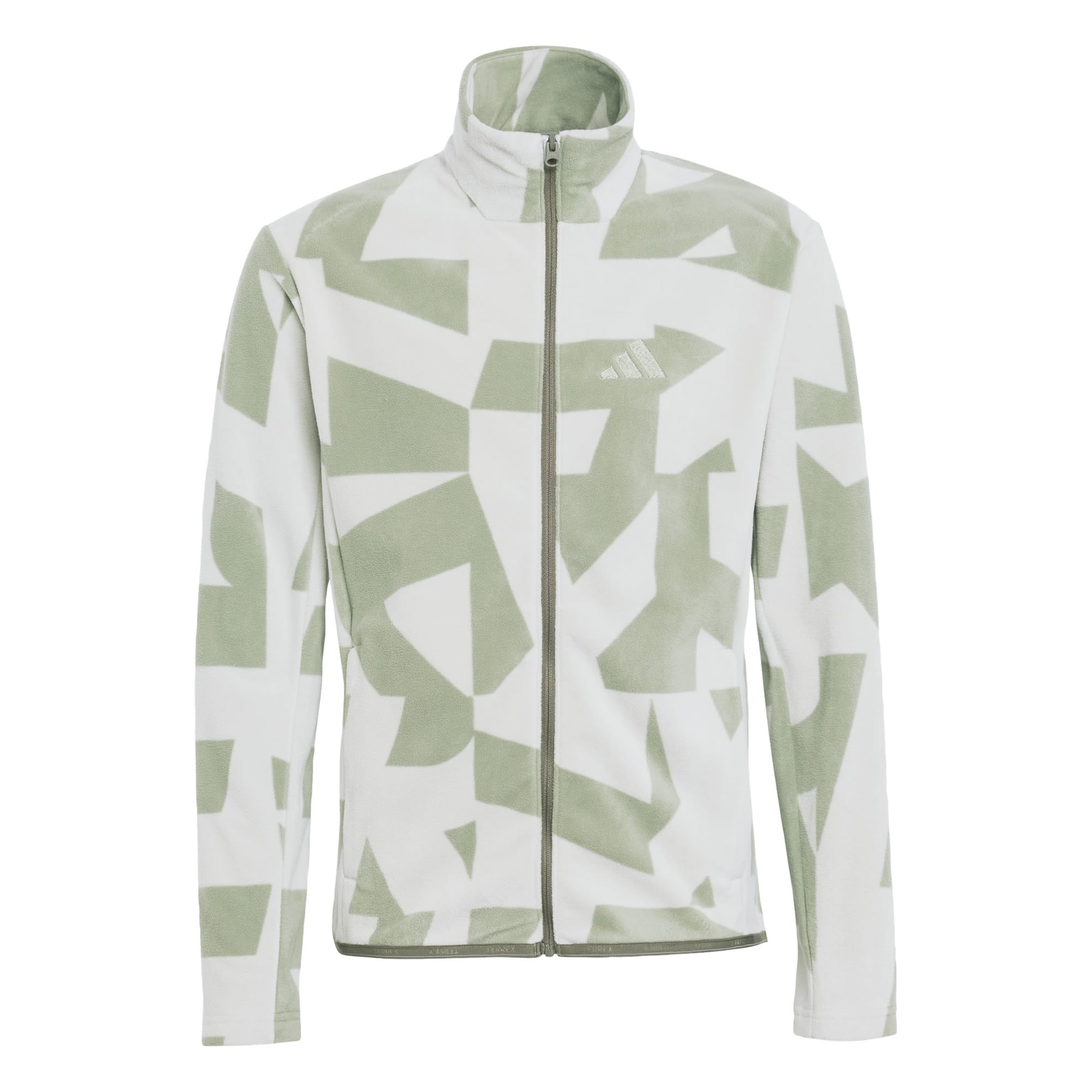 ADIDAS TERREX Athletic fleece jacket 'Multi' in Green: front