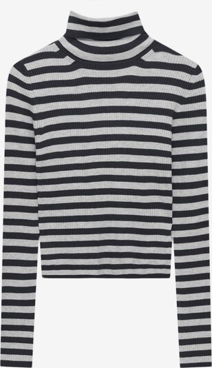 Pull&Bear Pullover in hellgrau / schwarz, Produktansicht