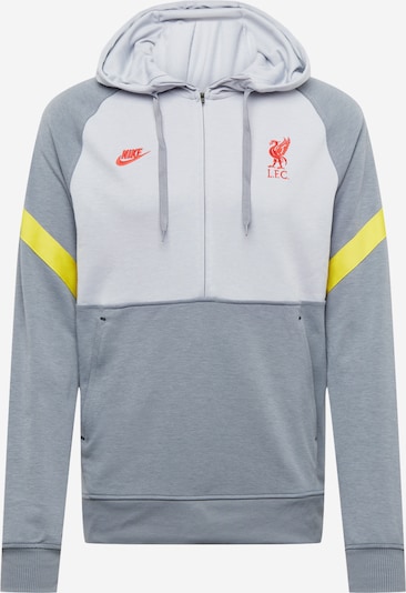 NIKE Sportsweatshirt 'FC Liverpool' in limone / hellgrau / dunkelgrau / hellrot, Produktansicht