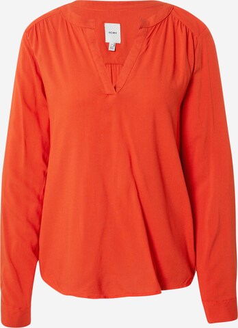 ICHI Blouse in Orange: front