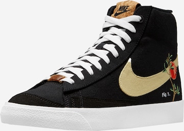 Nike Sportswear High-Top Sneakers in Black: front