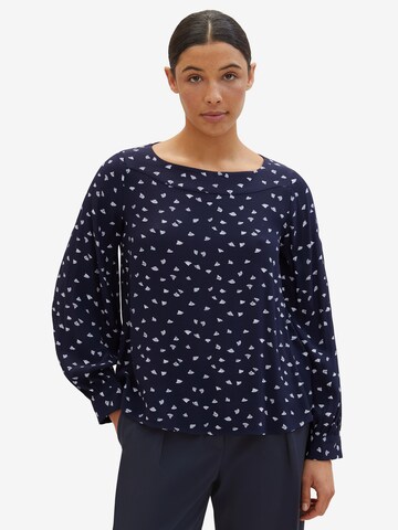 TOM TAILOR Blouse in Blauw: voorkant