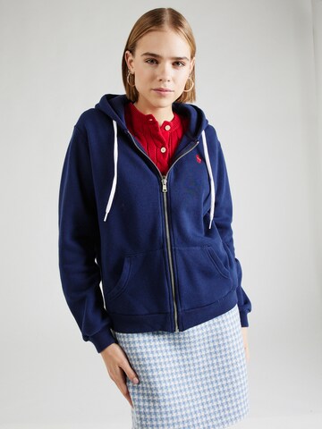 Polo Ralph Lauren Zip-Up Hoodie in Blue: front