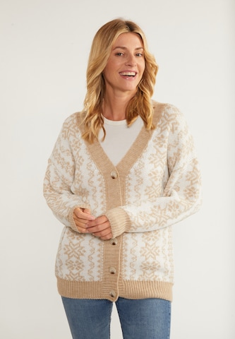 Cardigan 'Lynnea' usha BLUE LABEL en beige : devant