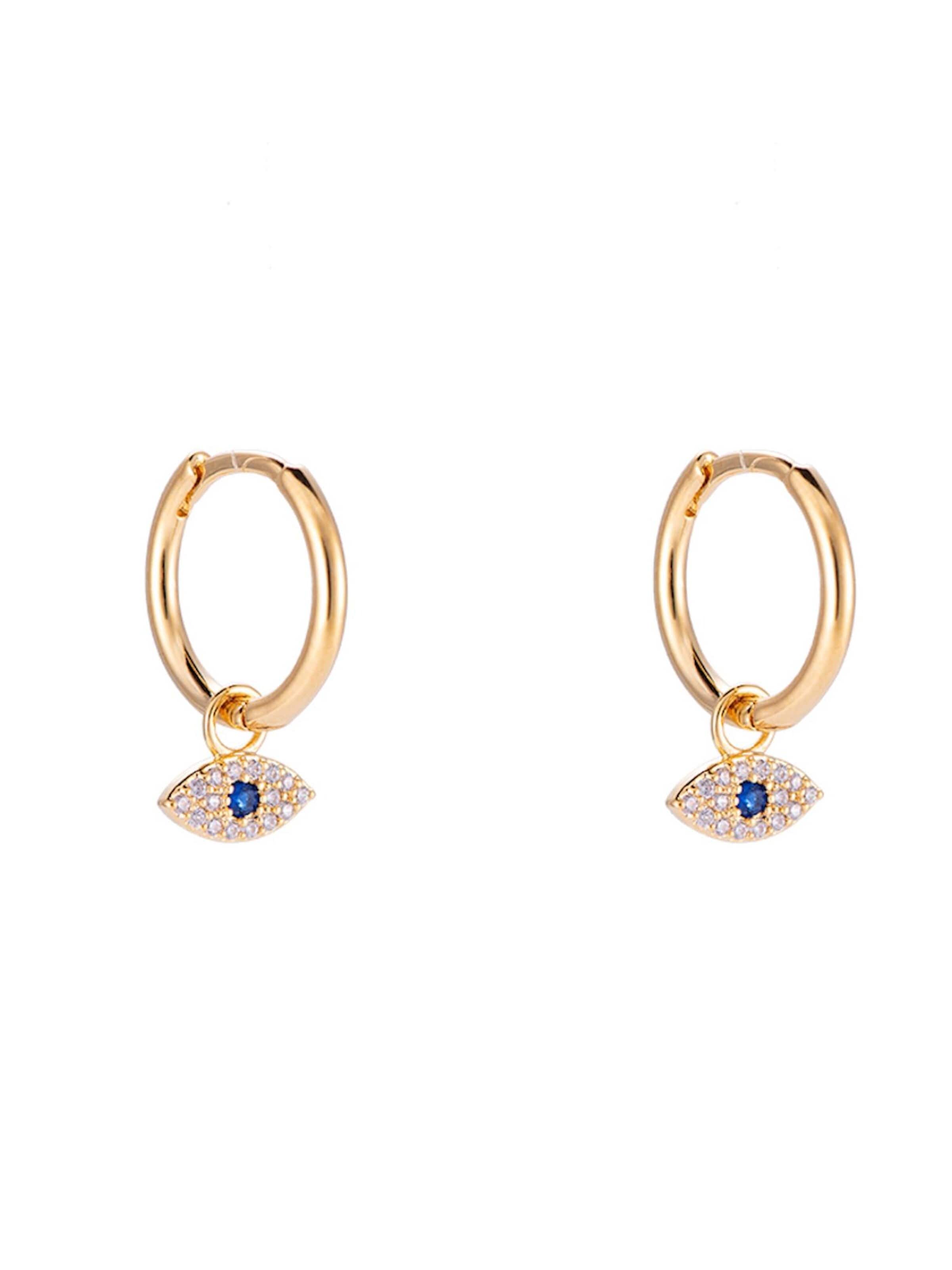 Cala Rose Ohrringe 'EVIL EYE'‌ in Gold: Vorderseite