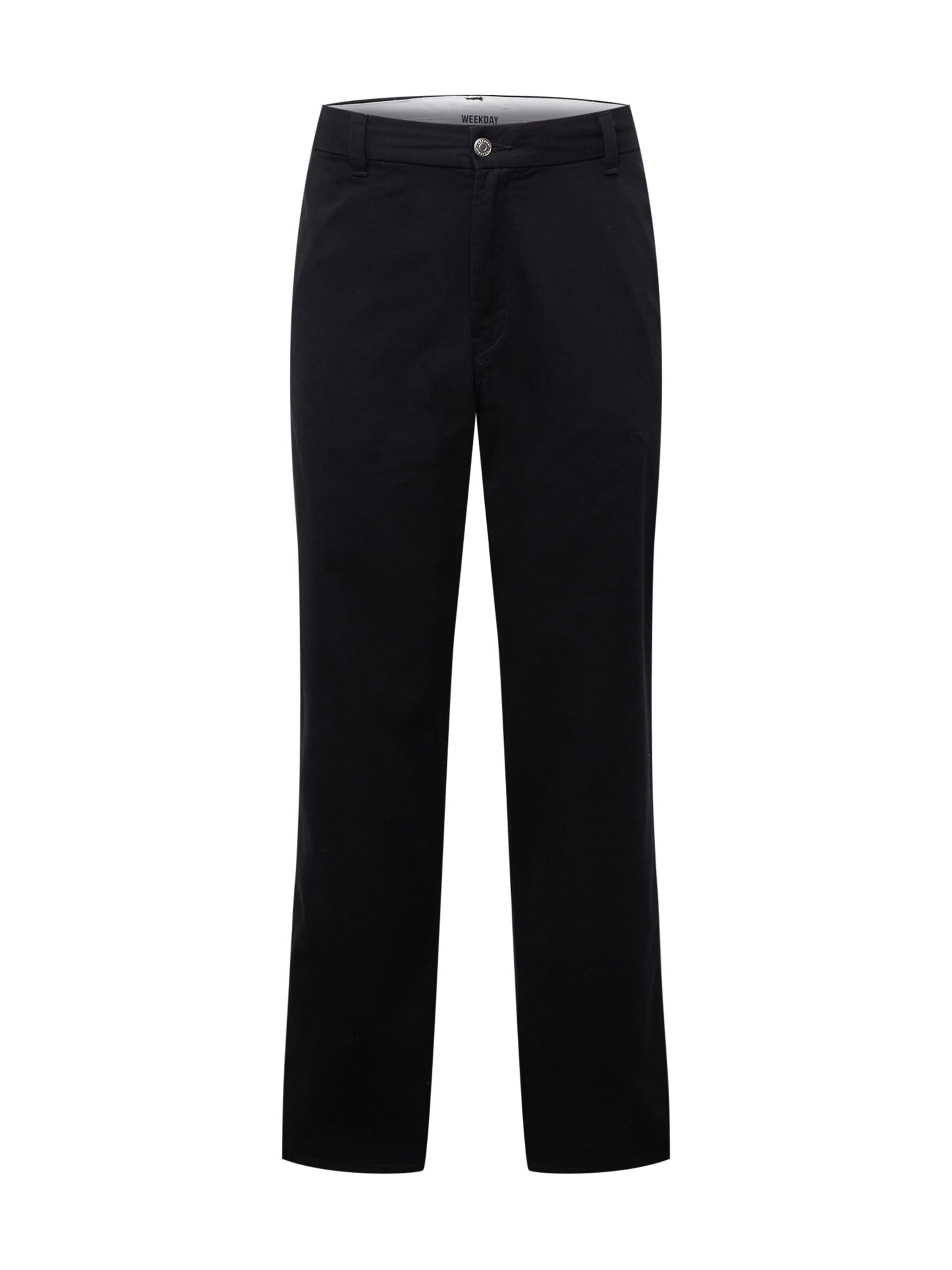 Regular Pantalon à plis 'Joel' WEEKDAY en noir : devant