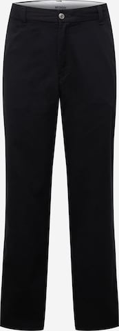 WEEKDAY Regular Trousers with creases 'Joel' in Black: front