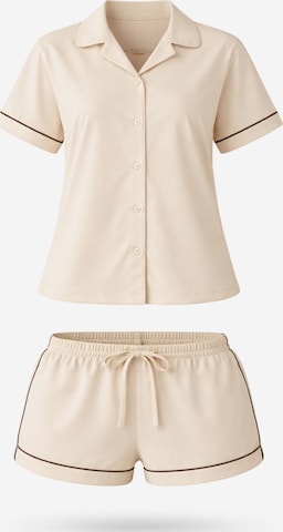Shorty 'Leafletic Women’s Night Wear Short Set' LEAFLETIC en beige : devant