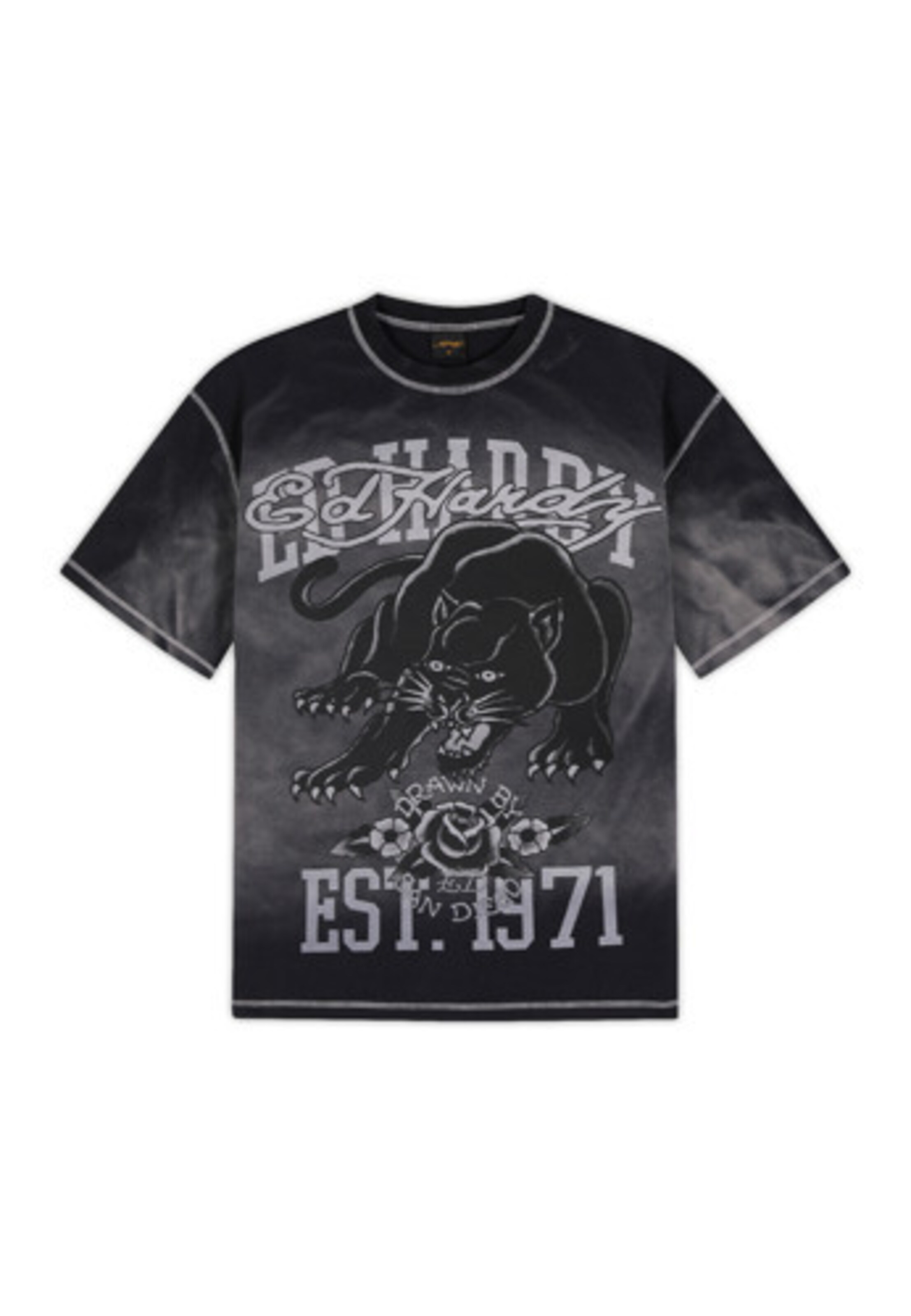 Ed Hardy Tričko 'Panther' – černá: přední strana