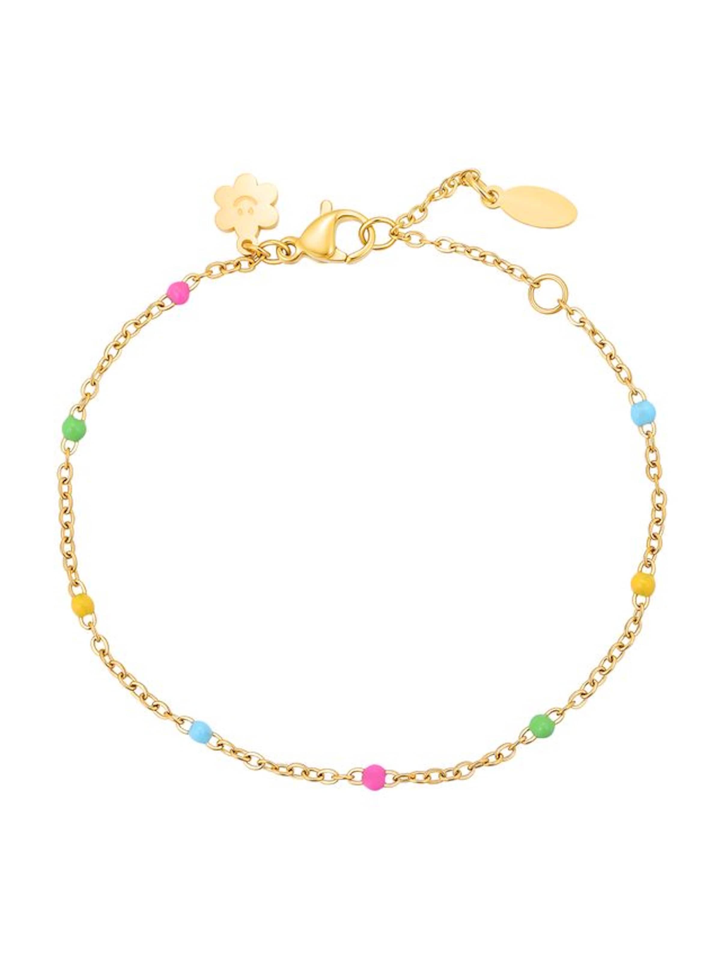 Braccialetto 'Color Pop' di Hey Happiness in oro: frontale