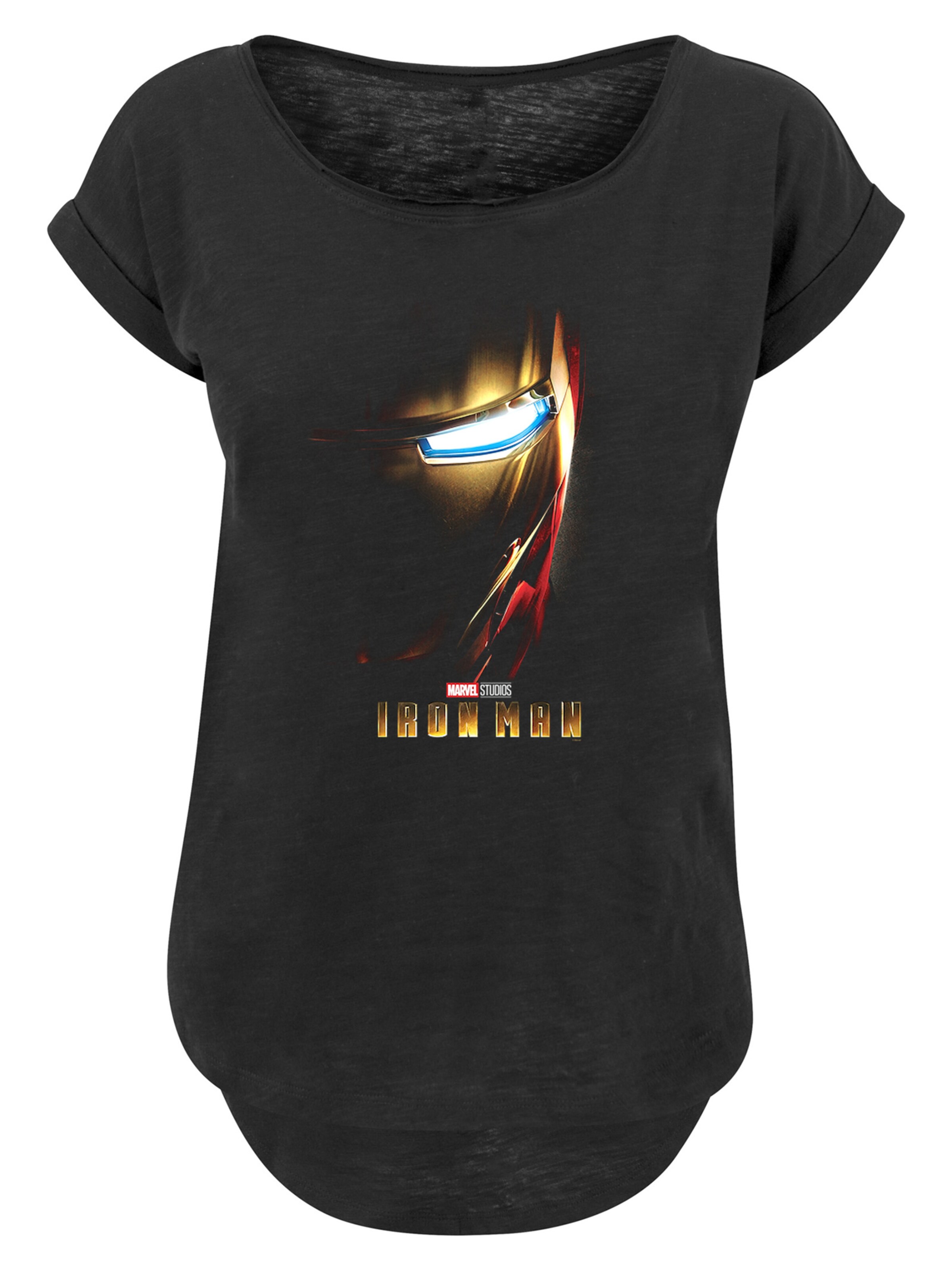 F4NT4STIC Shirt 'Marvel Studios Iron Man Poster' in Black: front