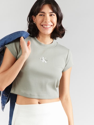 Calvin Klein Jeans Tričko - Béžová: predná strana