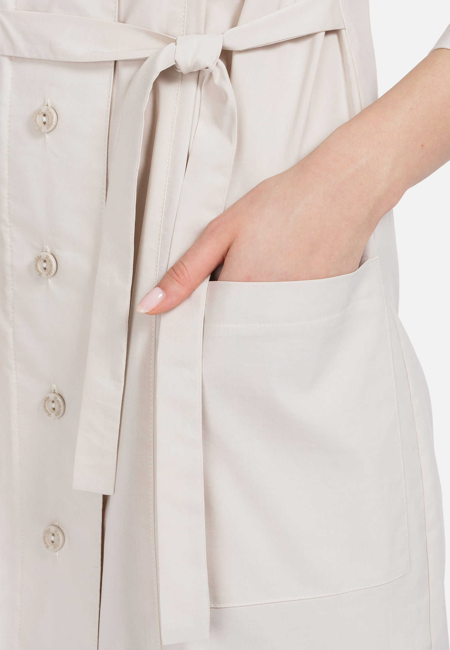 HELMIDGE Hemdblusenkleid in Hellbeige HELMIDGE Hemdblusenkleid in Hellbeige
