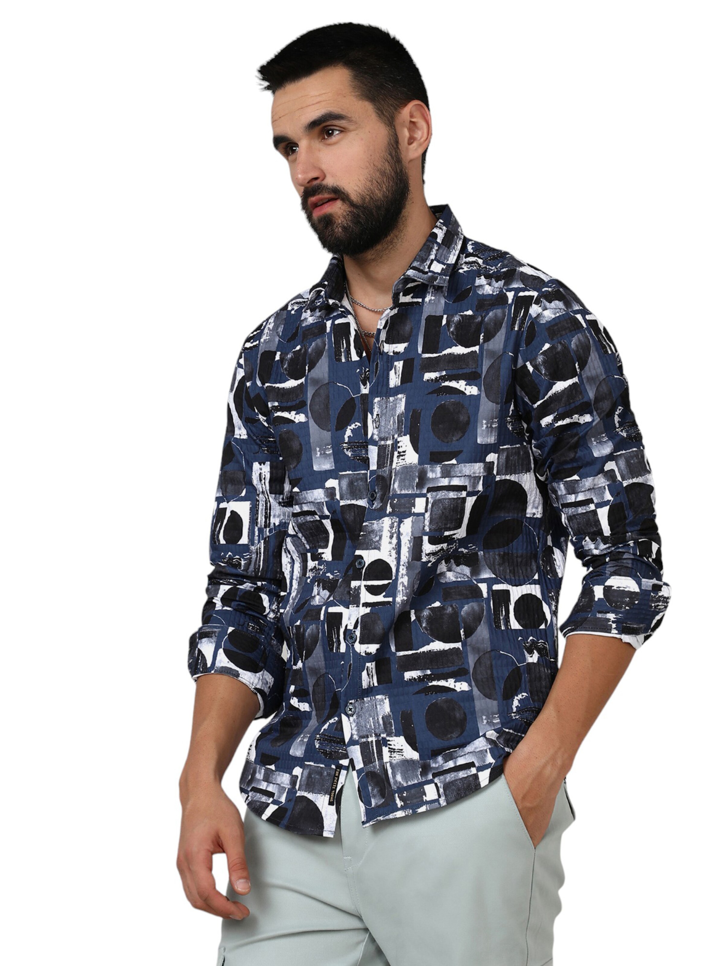 Campus Sutra Klasický střih Košile 'Pablo' – mix barev