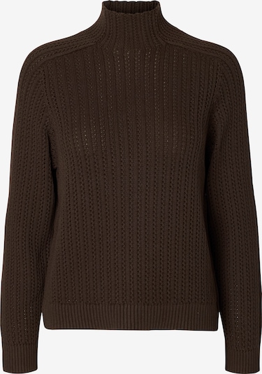 SELECTED Pullover 'SLWOLGA' i XS i mørkebrun, Produktvisning
