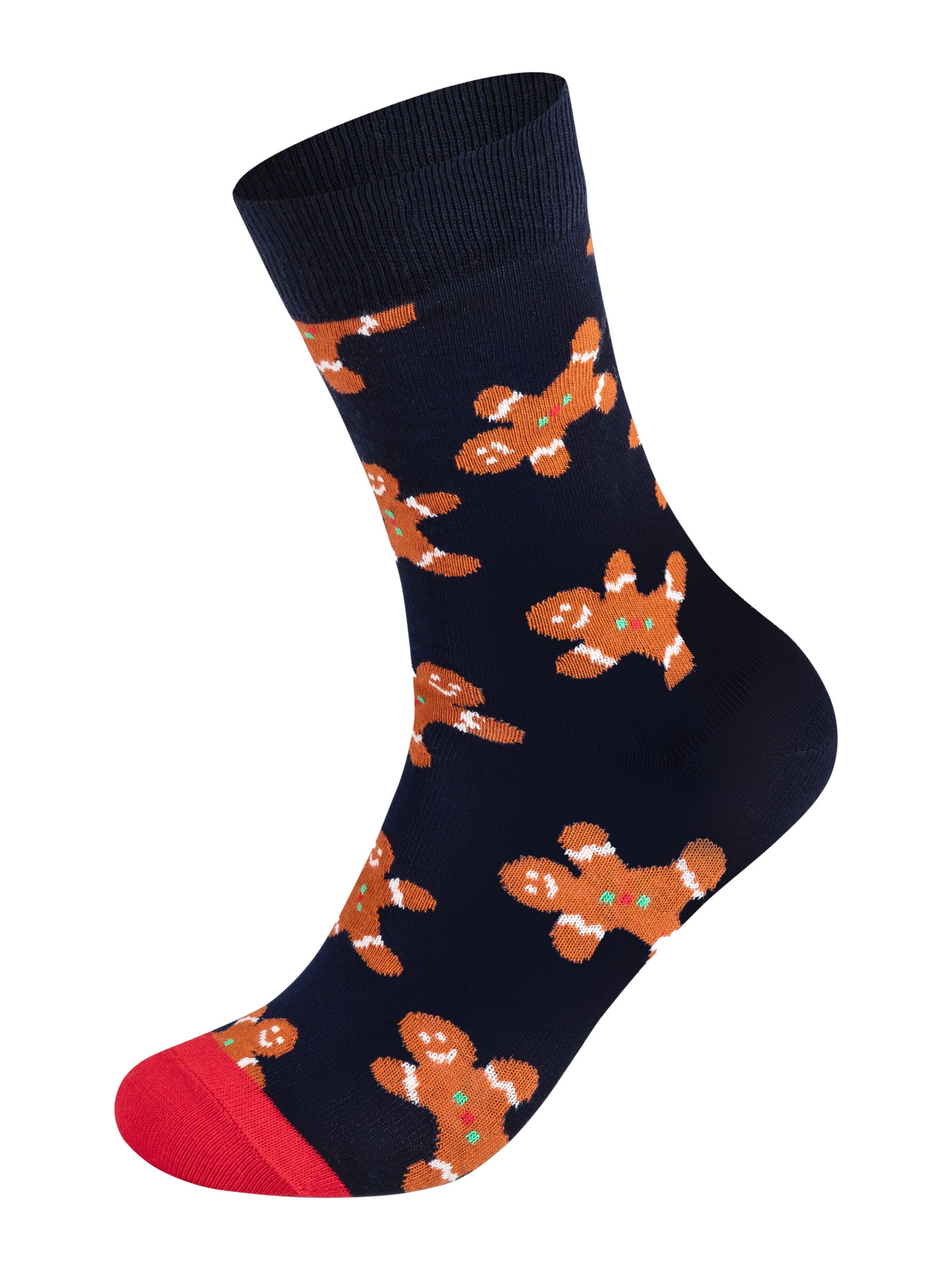 Happy Socks Socken 'Gingerbread, Happy Tree and Candy Cane' in Blau