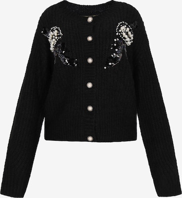 faina - Cárdigan en negro: frente